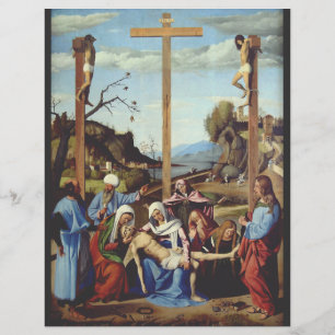 De neerlegging van Jezus Christus Heilige Icoon Ku Flyer