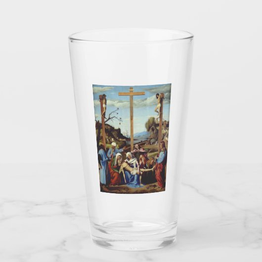 De neerlegging van Jezus Christus Heilige Icoon Ku Glas (Voorkant)