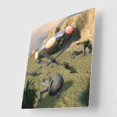 De Neerstorting van het UFO van Roswell Vierkante Klok (Hoek)