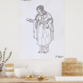 De negen Griekse muizen: Calliope 1 van 9 Poster (Keuken)