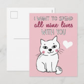 De negen levens met jullie Romantische Valentijnse Feestdagenkaart (Voorkant / Achterkant)