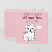 De negen levens met jullie Romantische Valentijnse Feestdagenkaart (Voorkant / Achterkant)