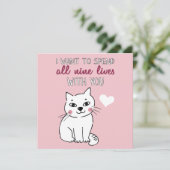 De negen levens met jullie Romantische Valentijnse Feestdagenkaart (Staand voorkant)