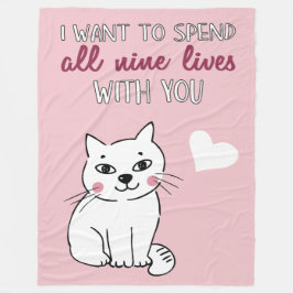 De negen levens met jullie Romantische Valentijnse Fleece Deken