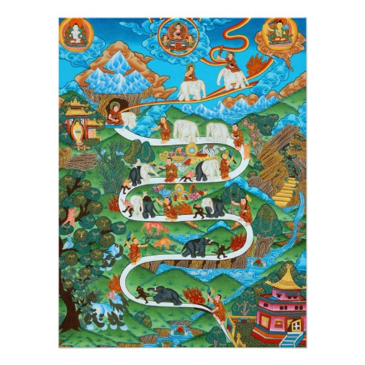 De Negen Mental Abidings Samatha Perfect Poster (Voorkant)