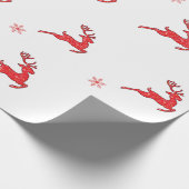 De negen rendieren cadeauverpakking cadeaupapier (Hoek)