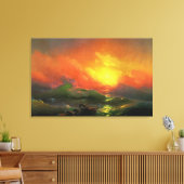 De negende golf canvas afdruk (Insitu (Woonkamer))