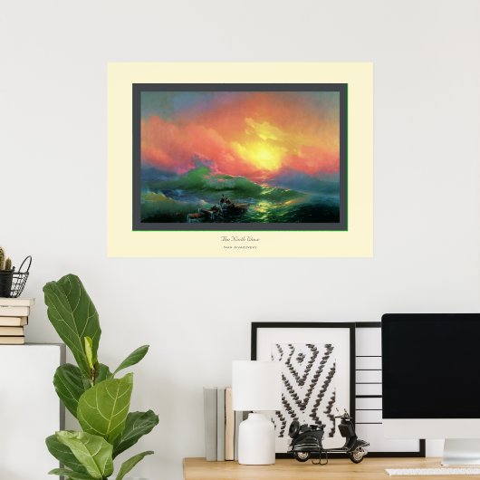 De negende golf~ Ivan Aivazovsky Poster (Thuiskantoor)