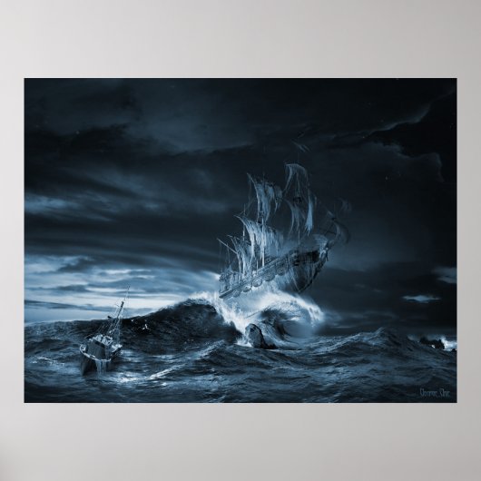 De negende golf remake, digitaal kunstwerk poster (Voorkant)