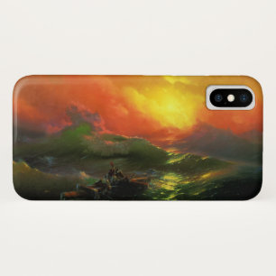 De Negende Golf (Stormachtige zee met rode zonsond Case-Mate iPhone Case