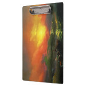 De negende golf (Stormy Zee met Red Sunset) Klembord (Links)