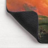 De negende golf (Stormy Zee met Red Sunset) Muismat (Hoek)