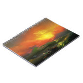 De negende golf (Stormy Zee met Red Sunset) Notitieboek (Linkerzijde)