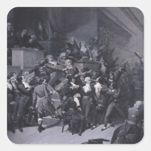 de negende thermidor, c.1840 vierkante sticker (Voorkant)