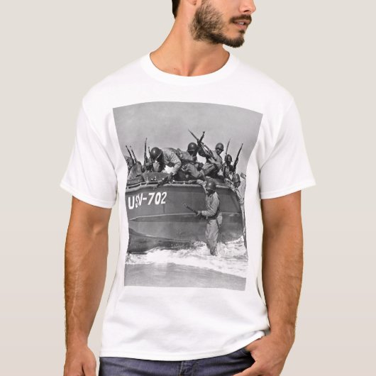 De Negro Seabees, leden van het afbeelding_War T-shirt (Voorkant)