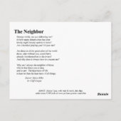 DE NEIGHBOR BRIEFKAART (Achterkant)