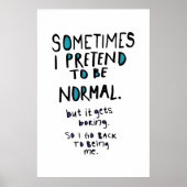 De neiging normaal te zijn poster (Voorkant)