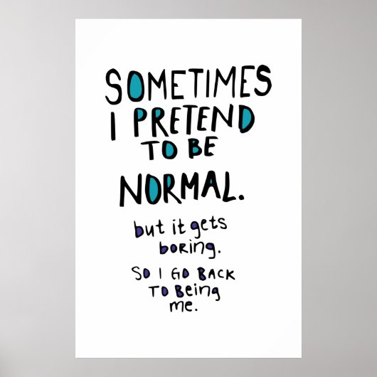 De neiging normaal te zijn poster (Voorkant)