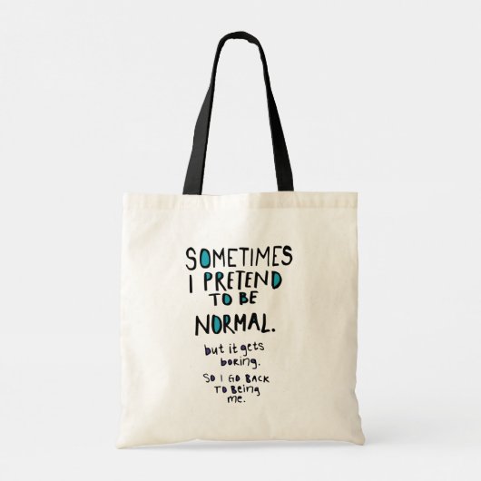 De neiging normaal te zijn tote bag (Achterkant)