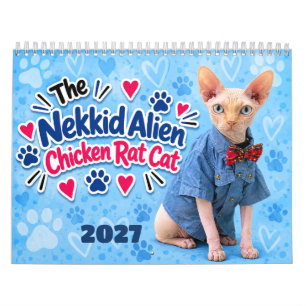 De Nekkid Alien Chicken Rat Cat 2027 Kalender