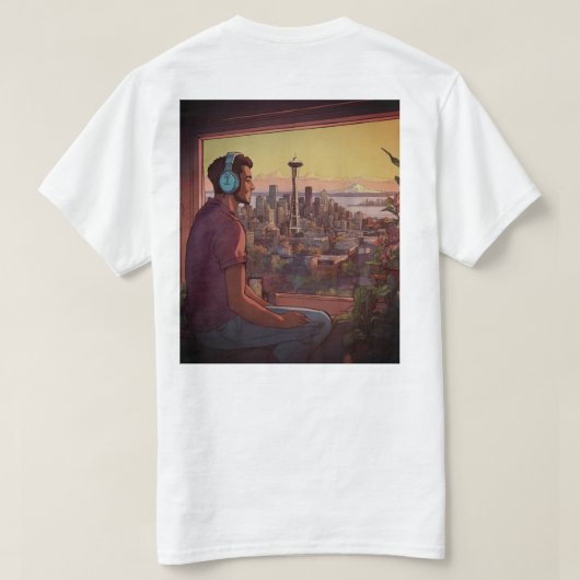 De Neon Oerwoud Beats, T shirt voor mannen (Design achterkant)