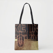 De neon van de terugkeer met gepersonaliseerde naa tote bag (Voorkant)