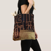 De neon van de terugkeer met gepersonaliseerde naa tote bag (Dichtbij)