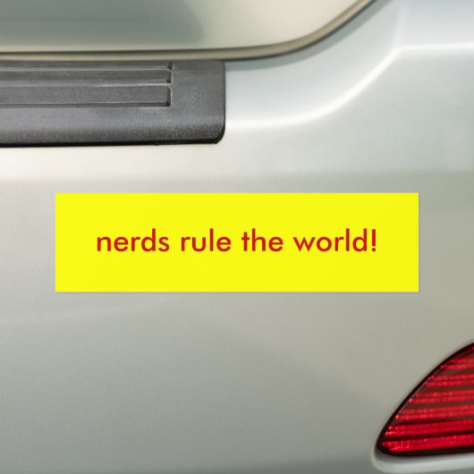 De nerds heersen de wereld! bumpersticker (Op auto)