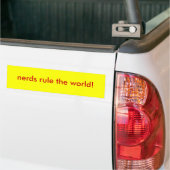 De nerds heersen de wereld! bumpersticker (Op Truck)
