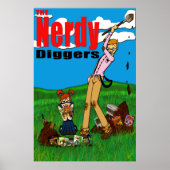 De Nerdy Diggers - Standaard Logo - Poster 24x36 (Voorkant)