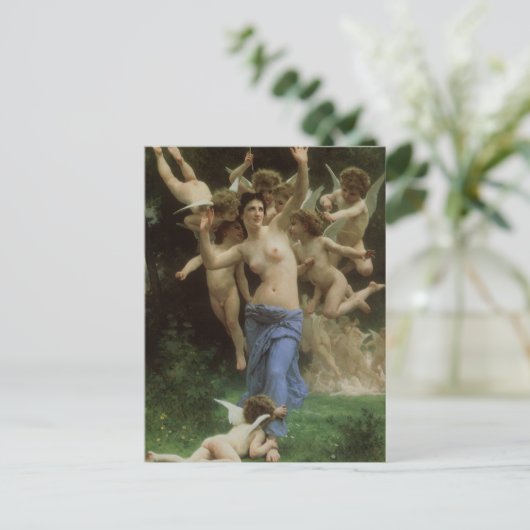 De nest van het Wasp door William Adolphe Bouguere Briefkaart (Staand voorkant)