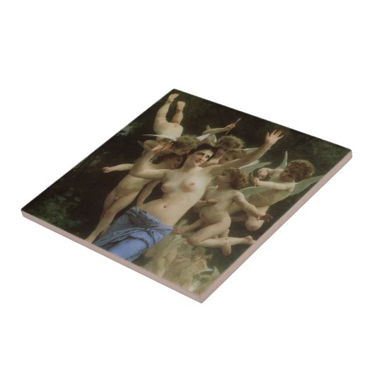 De nest van het Wasp door William Adolphe Bouguere Tegeltje (Zijkant)