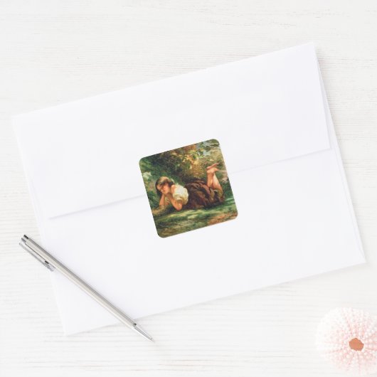 De nesten vierkante sticker (Envelop)