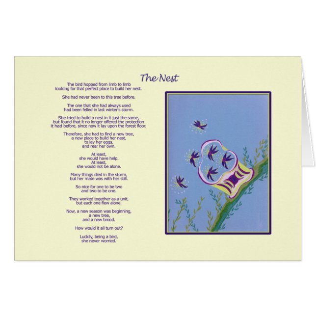 De nestkaart (Voorkant Horizontaal)