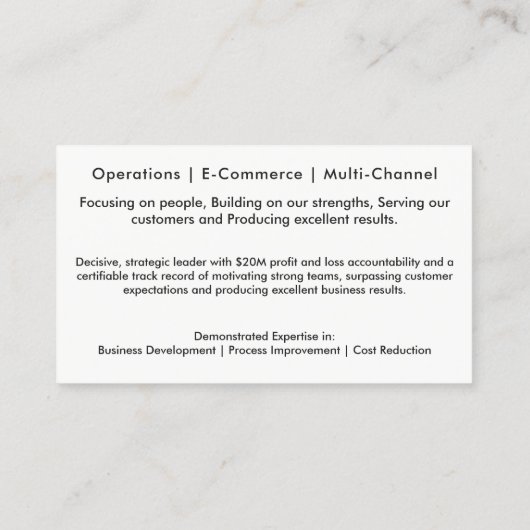 De netwerkkaarten van Résumé Rood en Wit Visitekaartje (Achterkant)