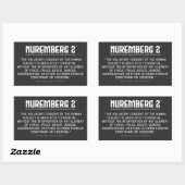 De Neurenberg-code 1947 A. 1 Rechthoekige stickers (Vel)