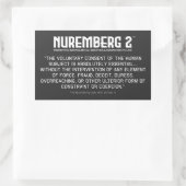 De Neurenberg-code 1947 A. 1 Rechthoekige stickers (Tas)