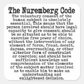 De Neurenberg-code Vierkante Sticker (Voorkant)