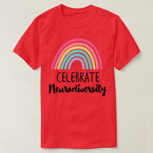 de neurodiversiteit vieren 7 t-shirt (Design voorkant)