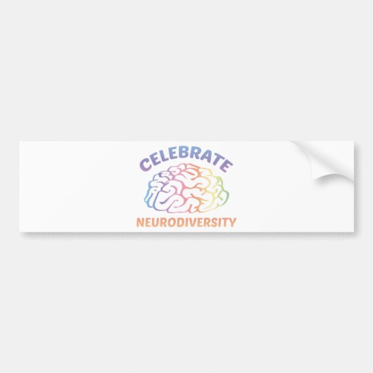 De neurodiversiteit vieren bumpersticker (Voorkant)