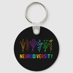 De Neurodiversiteit vieren met deze grote regenboo Sleutelhanger