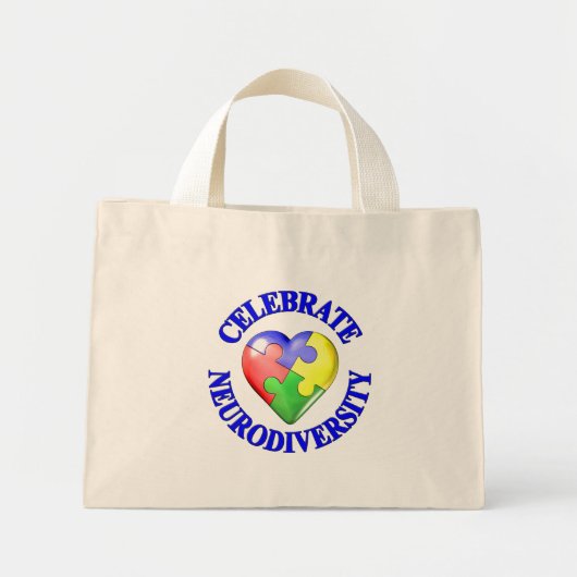 De neurodiversiteit vieren mini tote bag (Voorkant)