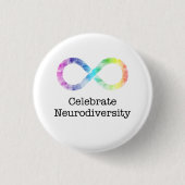 De neurodiversiteit vieren ronde button 3,2 cm (Voorkant)