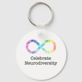 De neurodiversiteit vieren sleutelhanger (Voorkant)