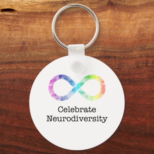 De neurodiversiteit vieren sleutelhanger (Voorkant)