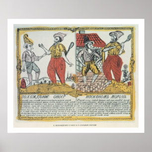 De neus en de vorst, Russisch, eind 18e eeuw Poster
