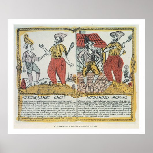 De neus en de vorst, Russisch, eind 18e eeuw Poster (Voorkant)