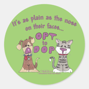 De neus op hun gezicht ronde sticker