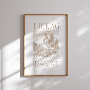De neutrale koning is met kerst gekomen poster
