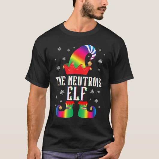 De Neutrois Elf Matching Family Group Kerst L T-shirt (Voorkant)